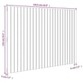 Miniatyrbilde 8 av 10: vidaXL Veggmontert hodegavl 159,5x3x110 cm heltre furu