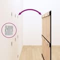 Miniatyrbilde 6 av 10: vidaXL Veggmontert sengegavl svart 140x3x110 cm heltre furu