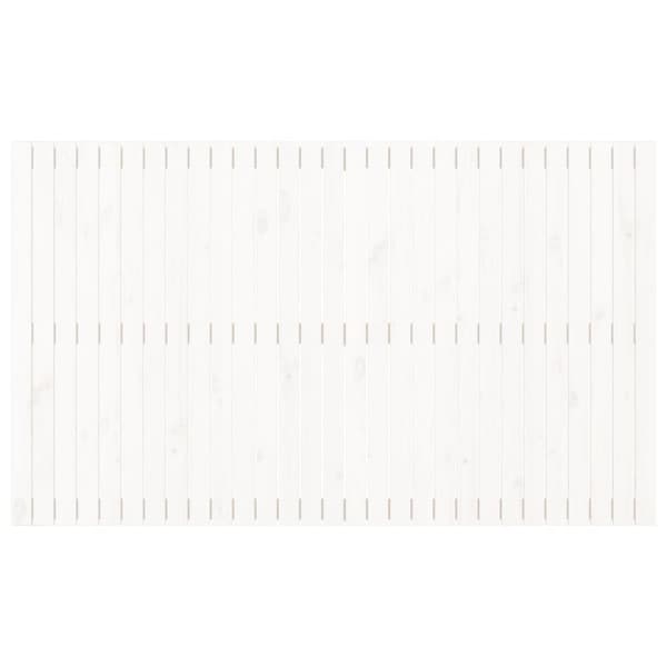 vidaXL Veggmontert sengegavl hvit 185x3x110 cm heltre furu