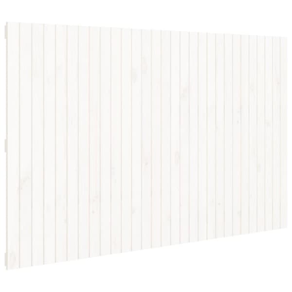 vidaXL Veggmontert sengegavl hvit 185x3x110 cm heltre furu
