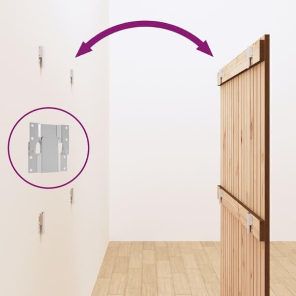 vidaXL Veggmontert hodegavl honningbrun 108x3x110 cm heltre furu