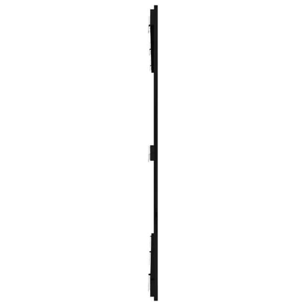 vidaXL sengegavl 166x3x110 cm massivt fyrretræ sort