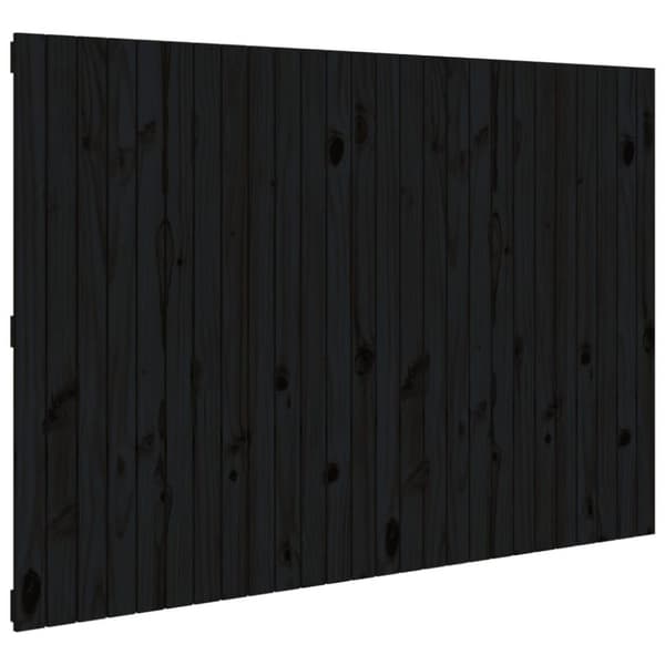 vidaXL sengegavl 166x3x110 cm massivt fyrretræ sort