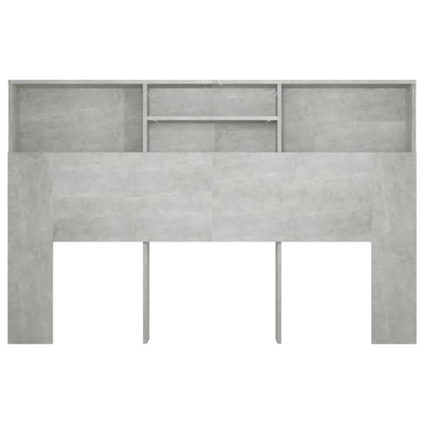vidaXL Sängynpääty säilytystilalla betoninharmaa 160x19x103,5 cm