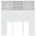 Miniatyrbillede 5 af 8: vidaXL sengegavl med opbevaring 100x19x103,5 cm hvid