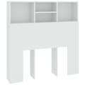 Miniatyrbillede 1 af 8: vidaXL sengegavl med opbevaring 100x19x103,5 cm hvid