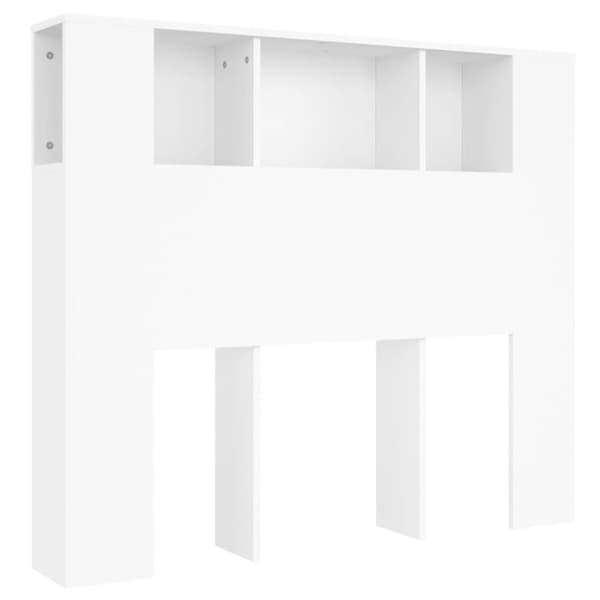vidaXL sengegavl med opbevaring 120x18,5x102,5 cm hvid