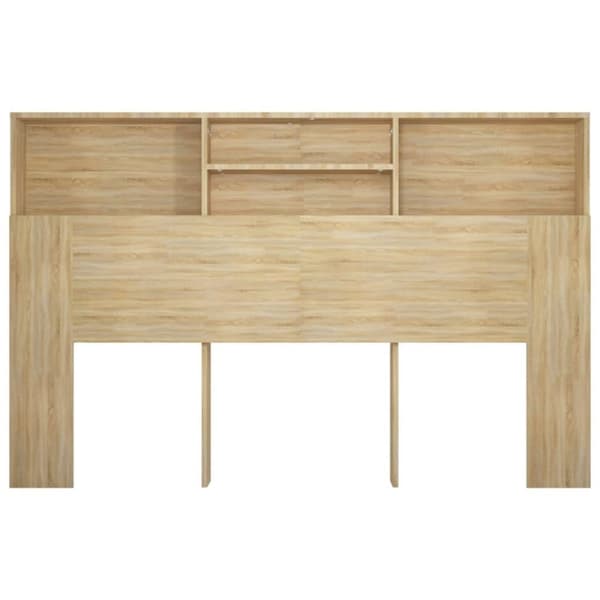 vidaXL Sängynpääty säilytystilalla Sonoma-tammi 160x19x103,5 cm