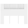 Miniatyrbillede 3 af 8: vidaXL sengegavl med opbevaring 140x18,5x104,5 cm hvid
