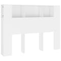 Miniatyrbillede 1 af 8: vidaXL sengegavl med opbevaring 140x18,5x104,5 cm hvid