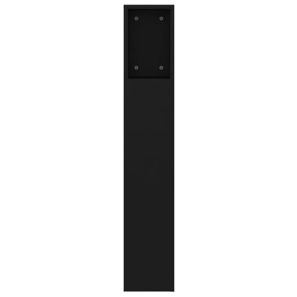 vidaXL sengegavl med opbevaring 160x18,5x104,5 cm sort