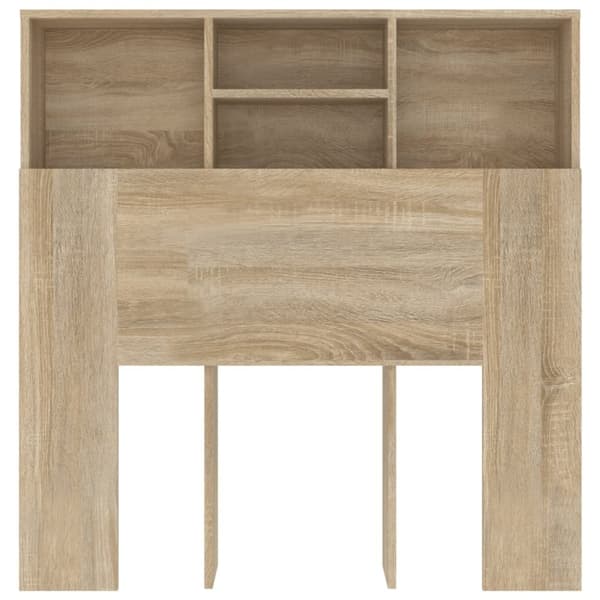 vidaXL sengegavl med opbevaring 100x19x103,5 cm sonoma-eg