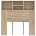 Miniatyrbillede 3 af 7: vidaXL sengegavl med opbevaring 100x19x103,5 cm sonoma-eg
