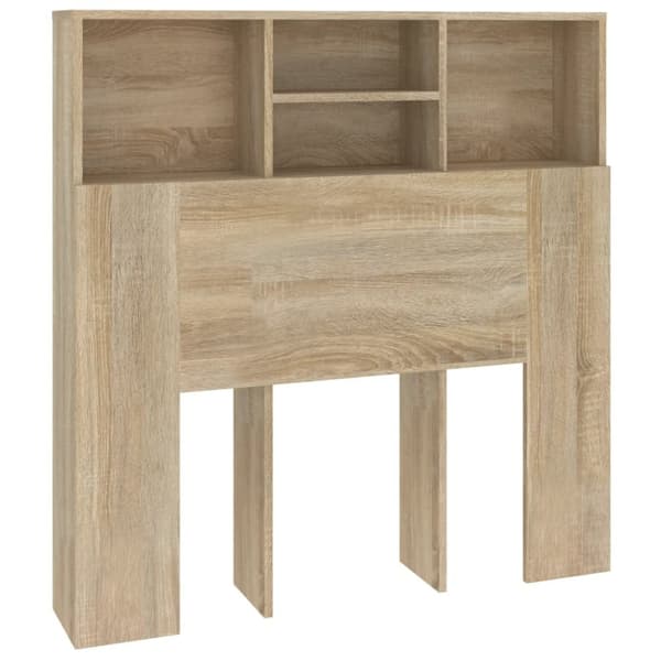 vidaXL sengegavl med opbevaring 100x19x103,5 cm sonoma-eg