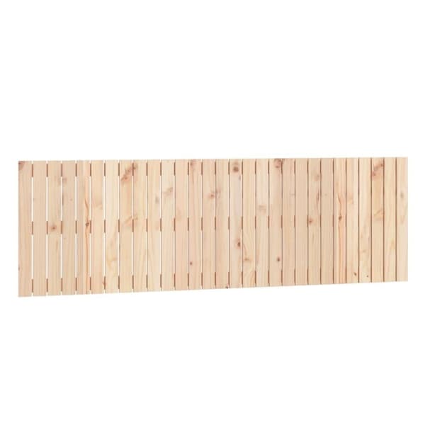 vidaXL Sängynpääty seinälle 185x3x60 cm täysi mänty