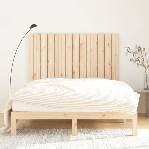 vidaXL Sängynpääty seinälle 159,5x3x110 cm täysi mänty