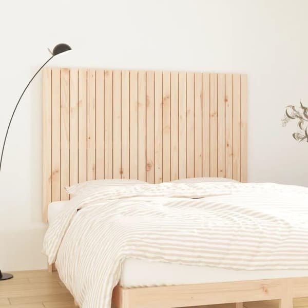 vidaXL Sängynpääty seinälle 159,5x3x110 cm täysi mänty