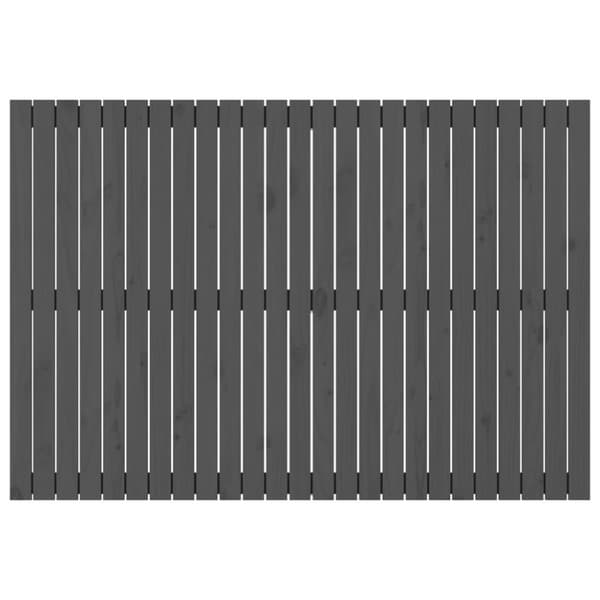 vidaXL Sängynpääty seinälle harmaa 159,5x3x110 cm täysi mänty