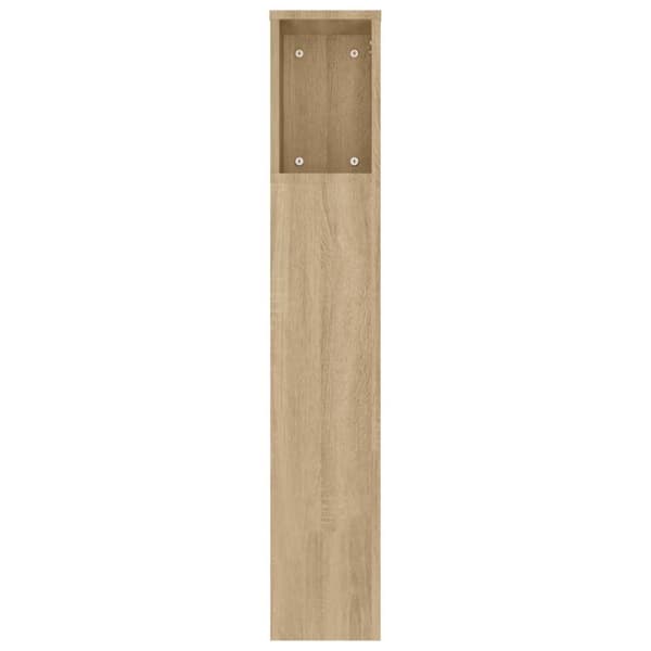 vidaXL sengegavl med opbevaring 180x18,5x104,5 cm sonoma-eg