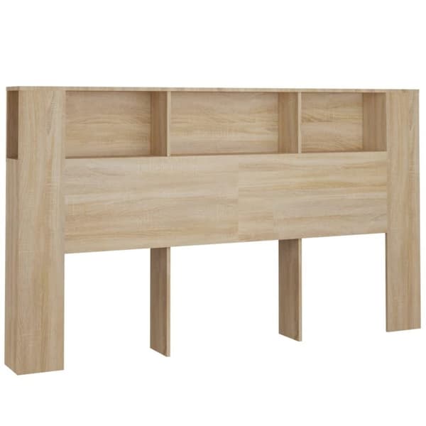 vidaXL sengegavl med opbevaring 180x18,5x104,5 cm sonoma-eg