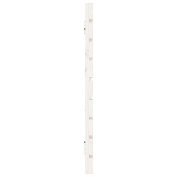 vidaXL Sängynpääty seinälle valkoinen 206x3x63 cm täysi mänty