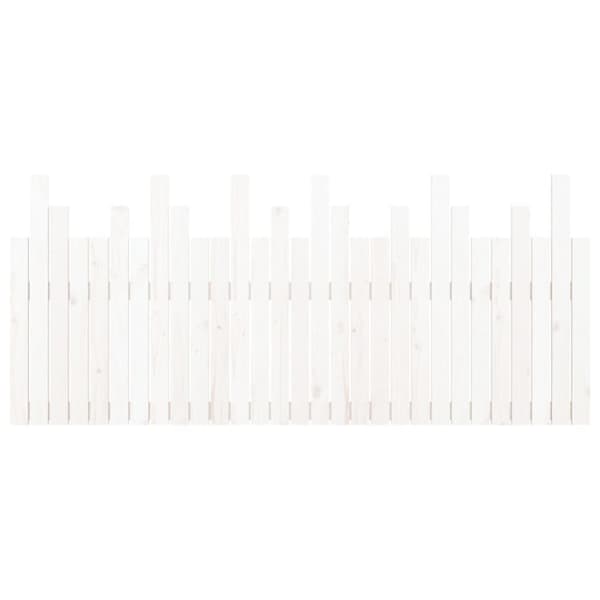 vidaXL sengegavl 185x3x80 cm massivt fyrretræ hvid