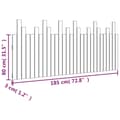 Miniatyrbillede 8 af 8: vidaXL sengegavl 185x3x80 cm massivt fyrretræ hvid