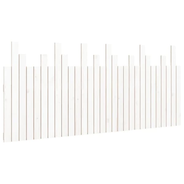 vidaXL sengegavl 185x3x80 cm massivt fyrretræ hvid