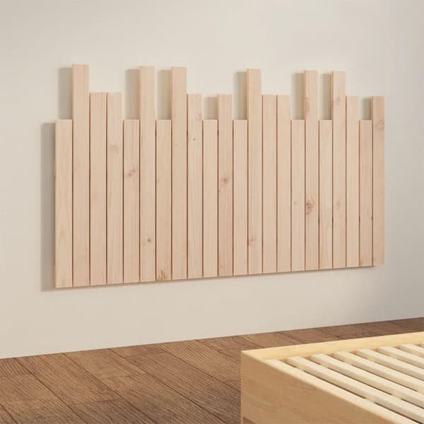 vidaXL Veggmontert hodegavl 140x3x80 cm heltre furu