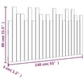 Miniatyrbilde 7 av 9: vidaXL Veggmontert hodegavl 140x3x80 cm heltre furu