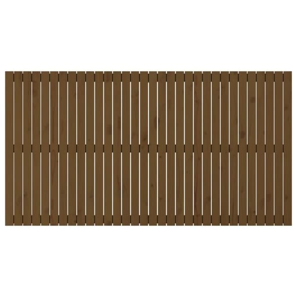 vidaXL sengegavl 204x3x110 cm massivt fyrretræ gyldenbrun