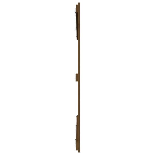 vidaXL sengegavl 204x3x110 cm massivt fyrretræ gyldenbrun