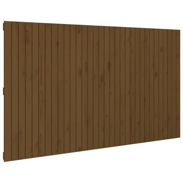 vidaXL sengegavl 204x3x110 cm massivt fyrretræ gyldenbrun
