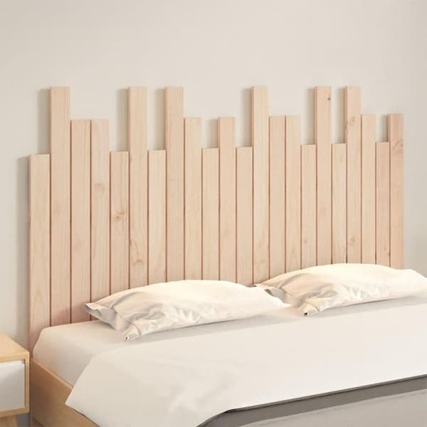 vidaXL Sängynpääty seinälle 140x3x80 cm täysi mänty