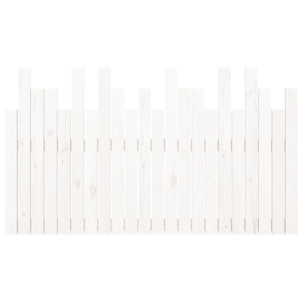 vidaXL sengegavl 140x3x80 cm massivt fyrretræ hvid
