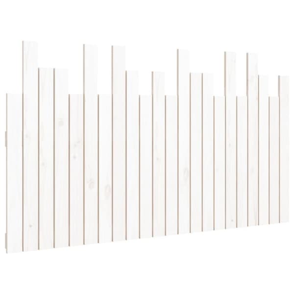 vidaXL sengegavl 140x3x80 cm massivt fyrretræ hvid