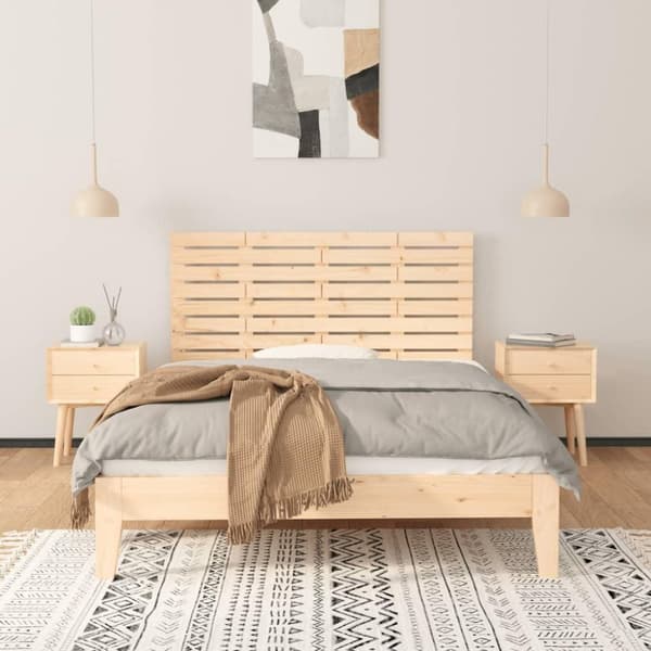 vidaXL sengegavl 146x3x63 cm massivt fyrretræ