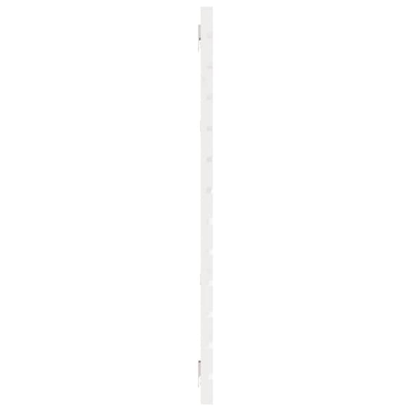 vidaXL Sängynpääty seinälle valkoinen 186x3x91,5 cm täysi mänty