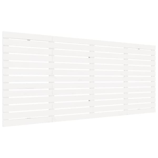 vidaXL Sängynpääty seinälle valkoinen 166x3x91,5 cm täysi mänty
