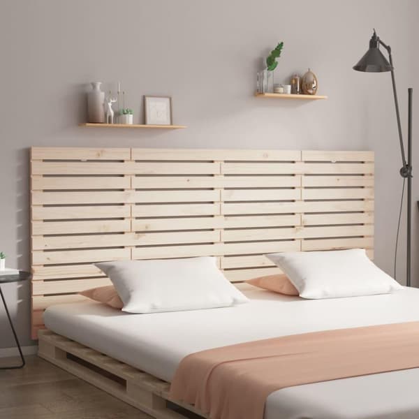 vidaXL Sängynpääty seinälle 166x3x91,5cm täysi mänty