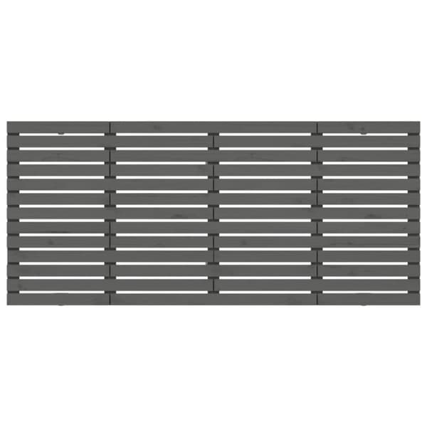 vidaXL Sängynpääty seinälle harmaa 206x3x91,5 cm täysi mänty