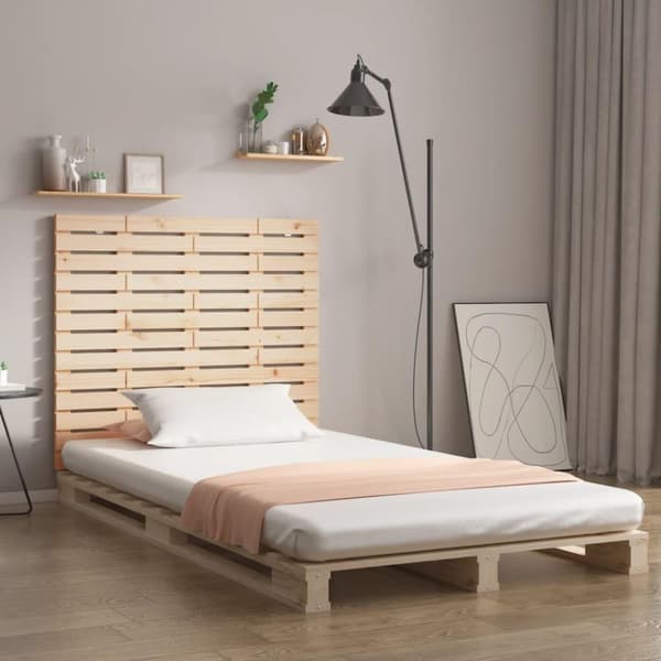 vidaXL Sängynpääty seinälle 141x3x91,5 cm täysi mänty