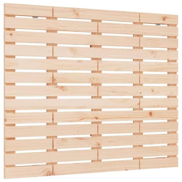 vidaXL Sängynpääty seinälle 141x3x91,5 cm täysi mänty