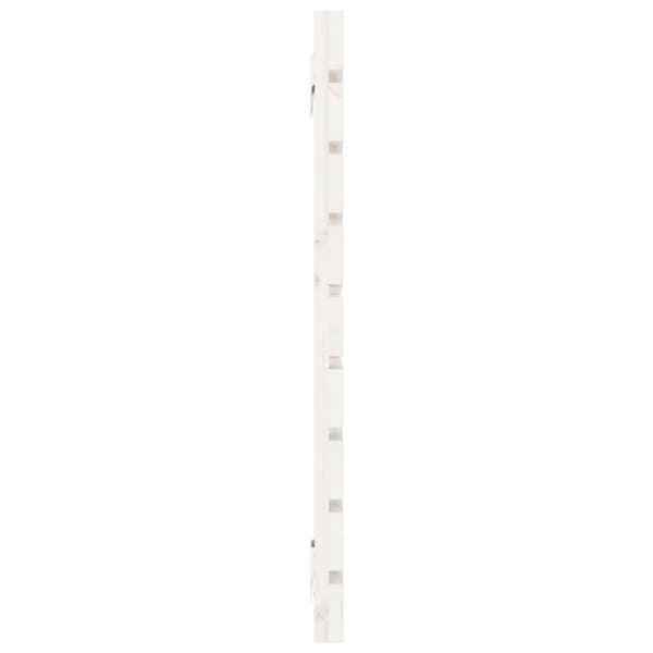 vidaXL sengegavl 126x3x63 cm massivt fyrretræ hvid