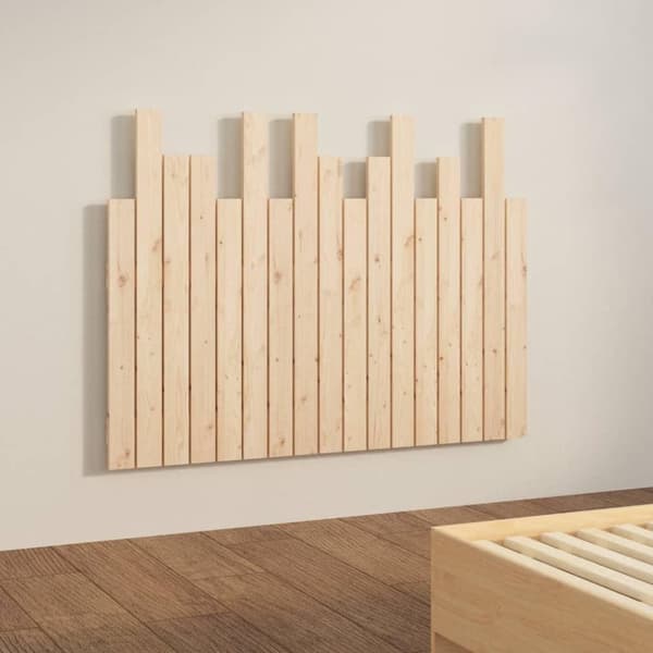 vidaXL sengegavl 108x3x80 cm massivt fyrretræ
