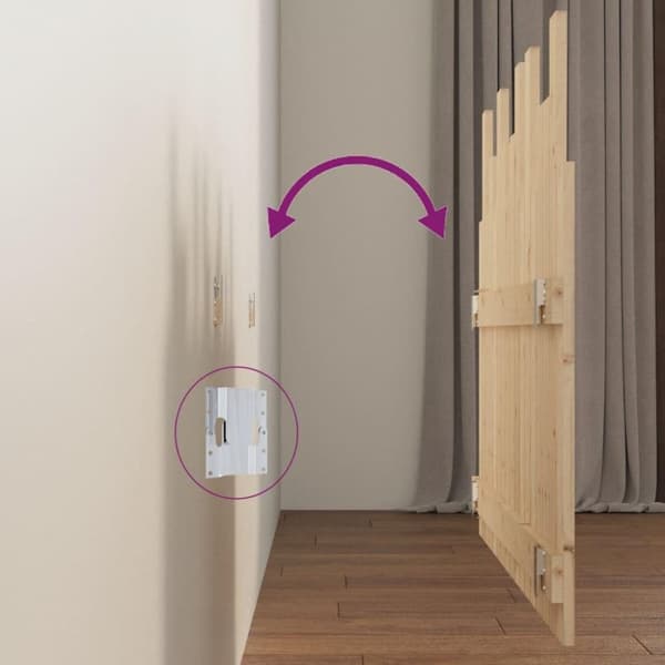 vidaXL sengegavl 108x3x80 cm massivt fyrretræ