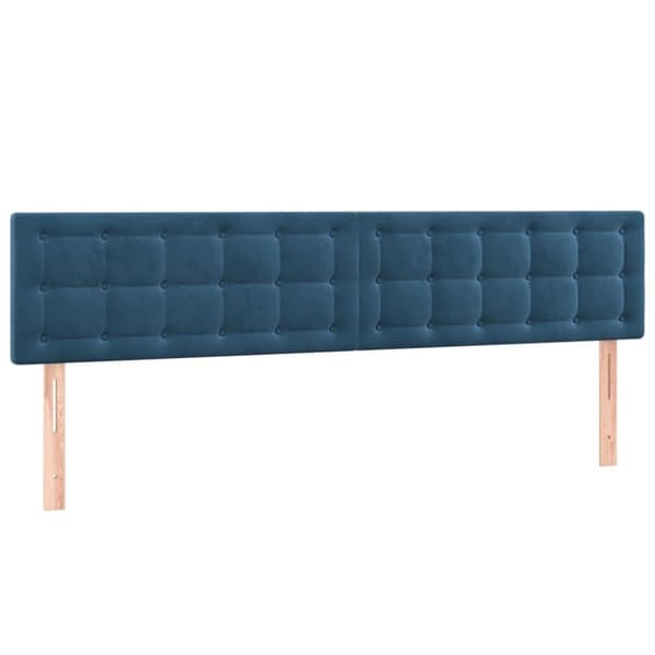 vidaXL Huvudgavlar 2 st mörkblå 90x5x78/88 cm sammet