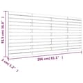 Miniatyrbilde 7 av 9: vidaXL Veggmontert hodegavl 206x3x91,5 cm heltre furu