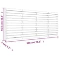 Miniatyrbilde 7 av 9: vidaXL Veggmontert hodegavl 186x3x91,5 cm heltre furu