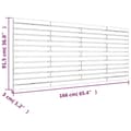Miniatyrbilde 7 av 9: vidaXL Veggmontert hodegavl 166x3x91,5 cm heltre furu